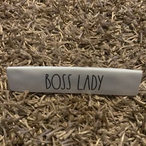 Rae Dunn Boss Lady desk plaque.